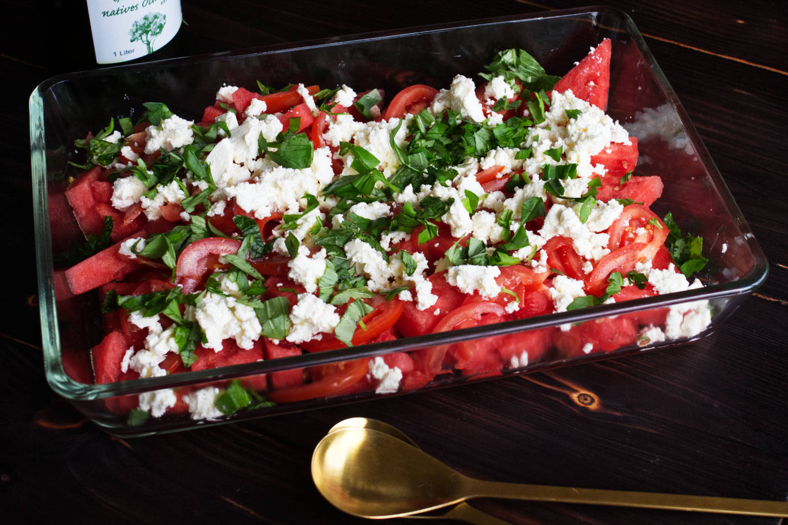 Melonen-Tomaten-Salat mit Feta – Loaves &amp; Leaves